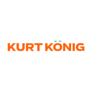 Orangenes Logo der Kurt König Baumaschinen GmbH